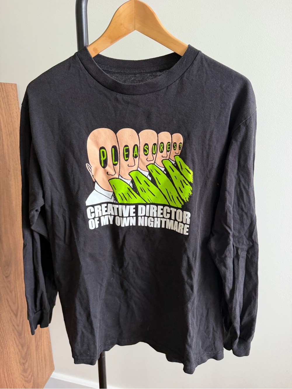Pleasures "Creative Director of My Own Nightmare" Graphic Long-Sleeve T-Shirt M